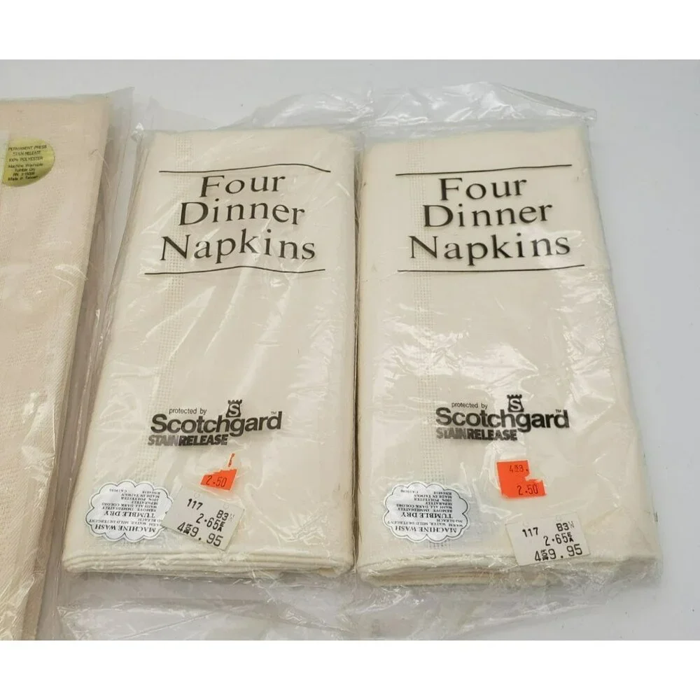 Ivory Tablecloth 8 Napkins 60